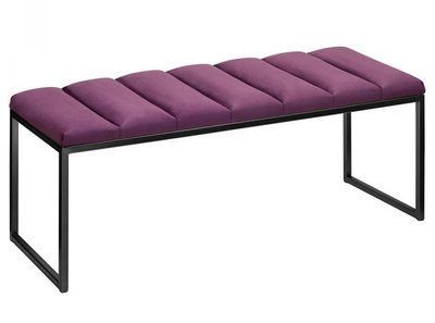 Банкетка Vi-Tall 60&times;35&times;45 см, корпус чорний, горизонтальна стяжка, велюр ef5571fd фото